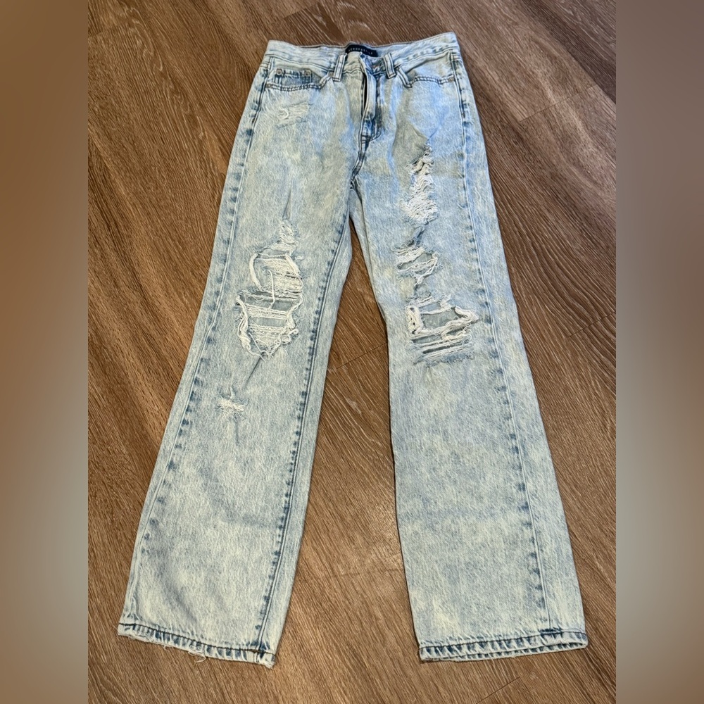 Aeropostale Light Blue Distressed Women Jeans